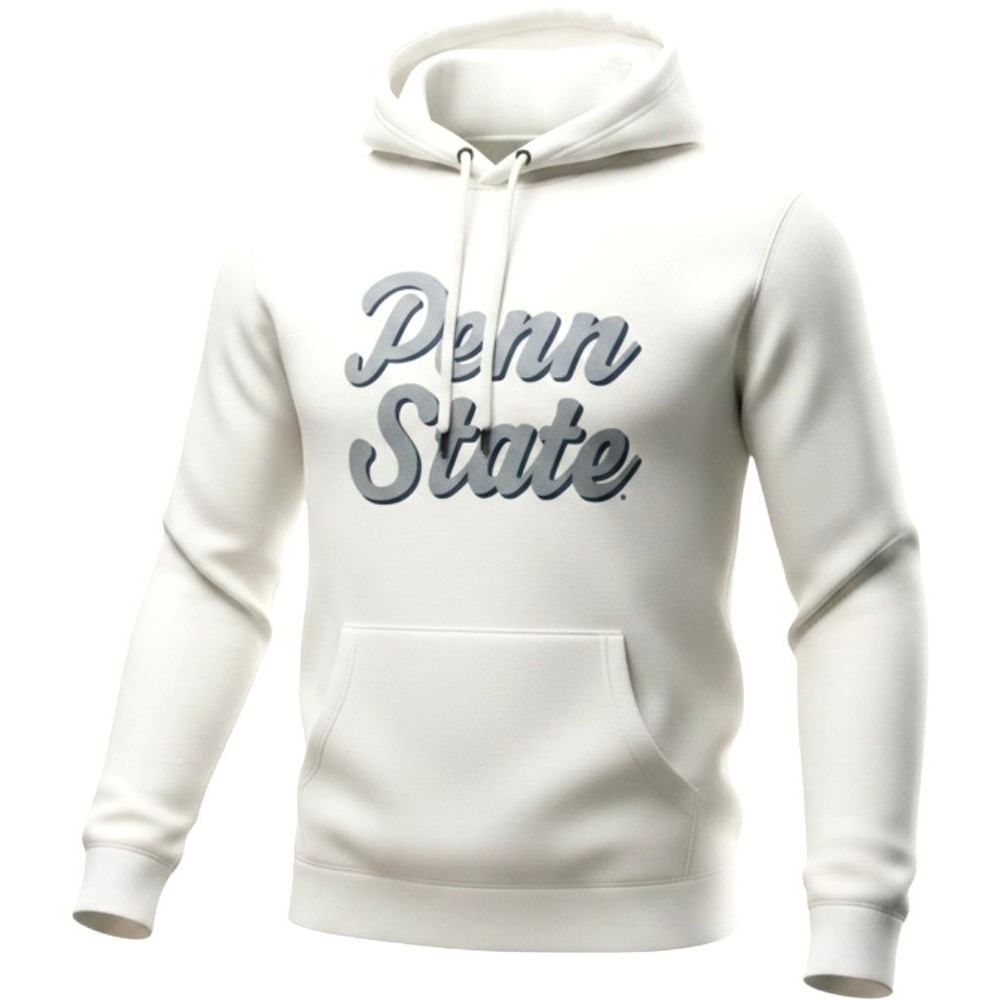 League Penn State Hoodie Womens Small White Fleece Script Graphic Pullover Prep
